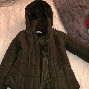 Olive Green Puffer Jacket